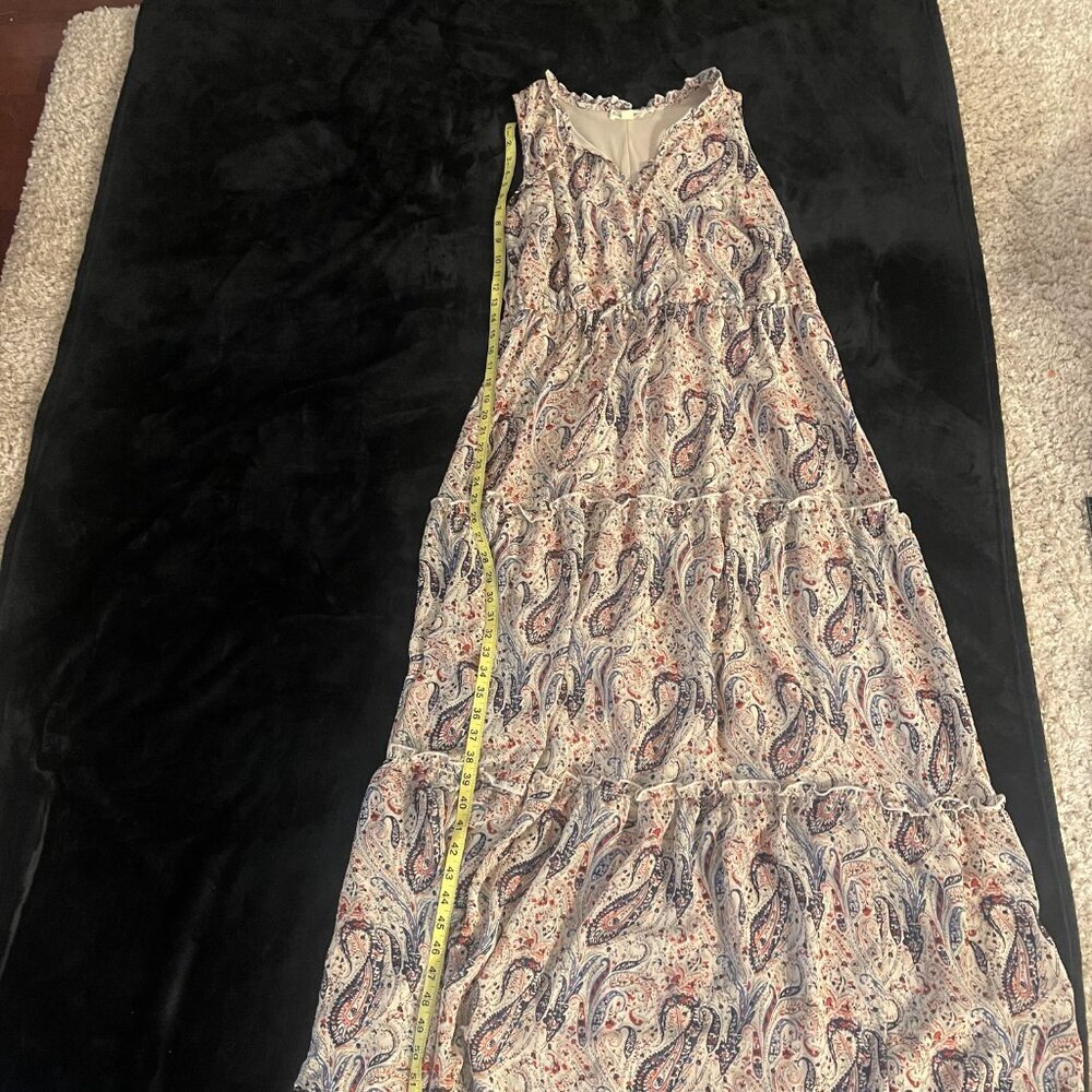 Indigo Rose Paisley Tiered Boho Maxi Dress 2X Plus - Picture 8 of 13